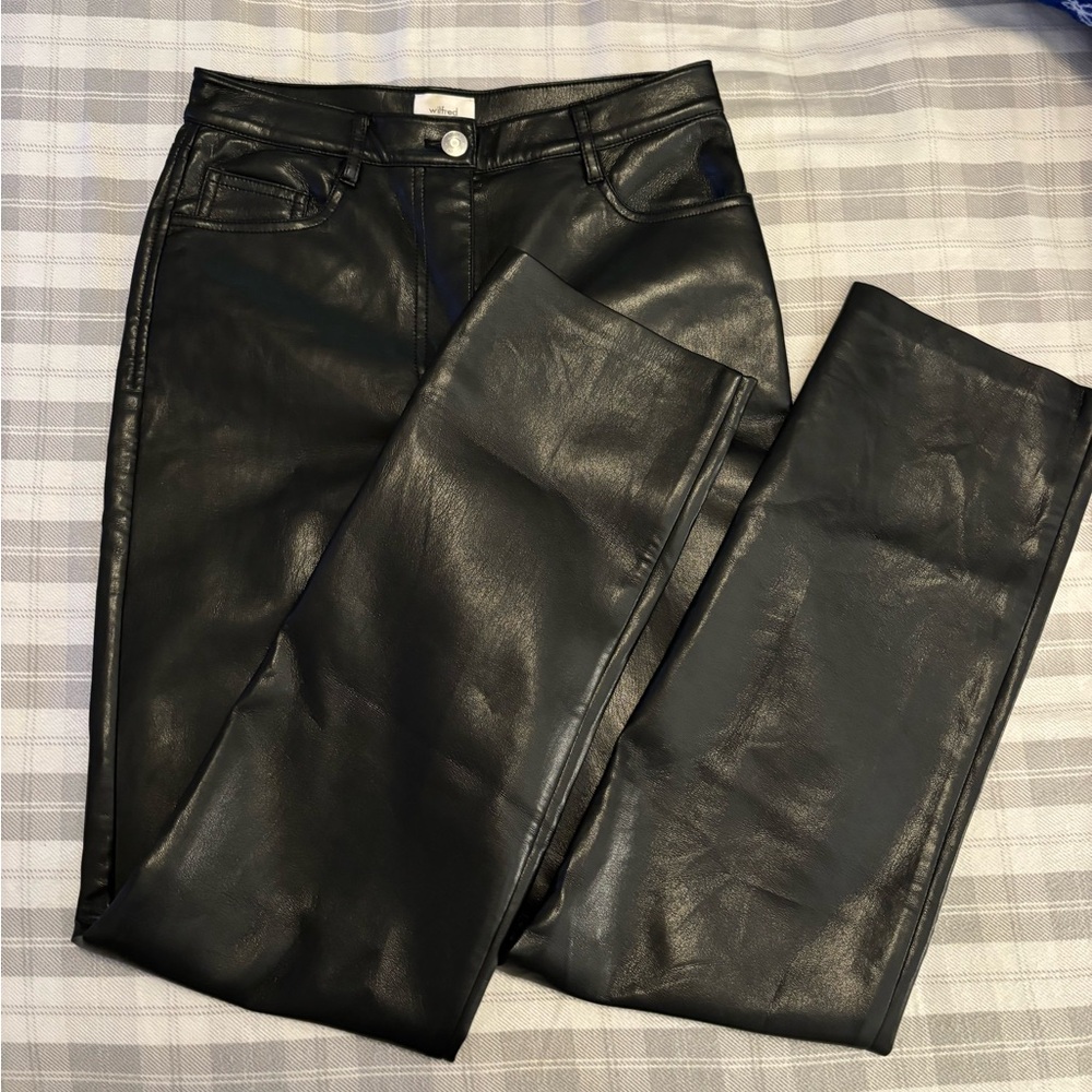 Wilfred Faux Leather Pants (Aritizia)